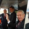 Prezident Miloš Zeman za volantem elektrobusu SOR EBN 9.5 - 12.9.2013